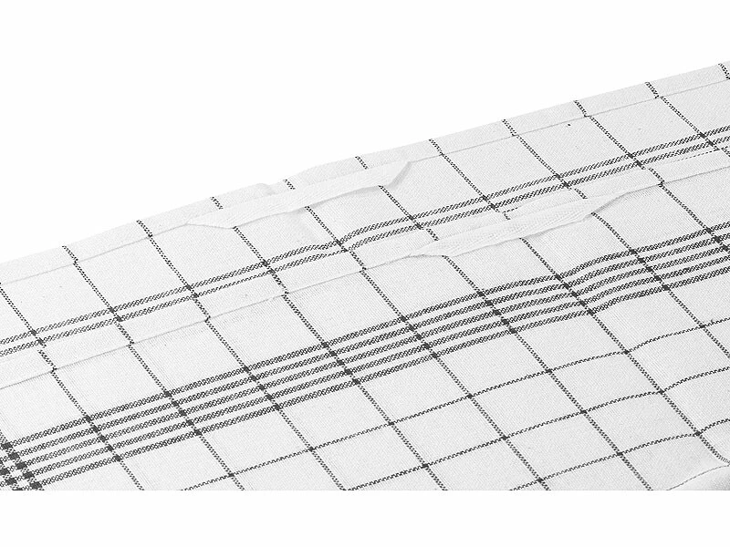 24 Torchons à Carreaux En Coton - 50 X 70 Cm - Gris – Image 4