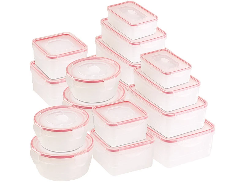 16 Boîtes De Conservation Hermétiques Avec Couvercles