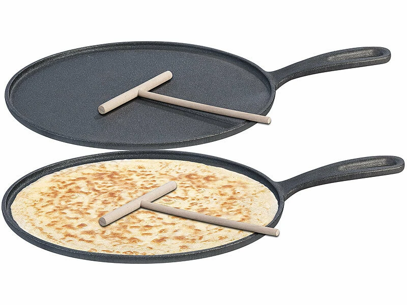 2 Crêpières En Fonte Ø 28 cm