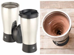 2 Gobelets Isothermes Avec Mélangeur électrique - 450 Ml