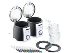 2 Mini-friteuses Avec Service à Fondue - 0,9 L