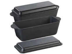 2 Moules En Fonte Avec Couvercle 25Â x 12Â x 9Â cm