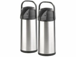 2 Pichets Isothermes à Double Paroi En Acier Inoxydable - 3 L