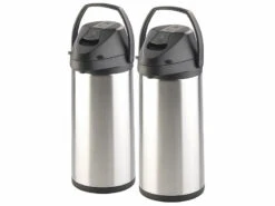 2 Pichets Isothermes à Double Paroi En Acier Inoxydable - 5 L