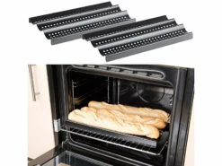 2 Plaques à Baguettes Perforée Pour Four Traditionnel