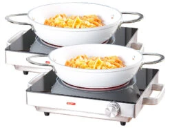 2 Plaques De Cuisson Vitrocéramique à Infrarouge 2000 W