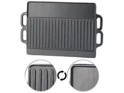 2 Plaques-grils De Cuisson En Fonte Réversibles - 51 X 23,5 Cm