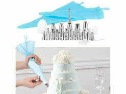 2 Poches Ă Douilles En Deux Tailles Et 27 Embouts En Acier Inoxydable