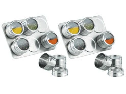 2 Supports à épices Magnétiques Avec 12 Pots