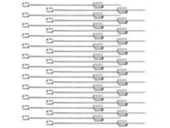 24 Brochettes à Barbecue XXL Avec Poussoir Coulissant