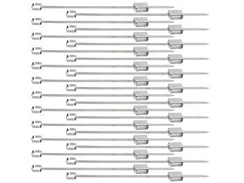 24 Brochettes Ă Barbecue XXL Avec Poussoir Coulissant