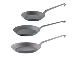 3 Poêles Basses En Acier Carbone