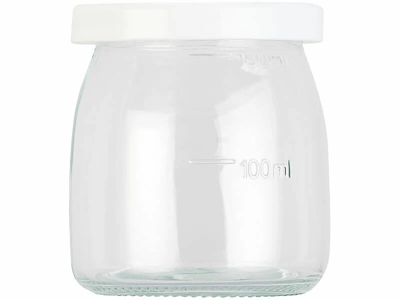 4 pots En Verre Avec Couvercles Pour Yaourtière JM-300 – Image 4
