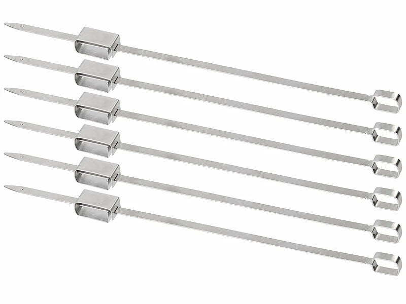 24 Brochettes Ă Barbecue XXL Avec Poussoir Coulissant â Image 3