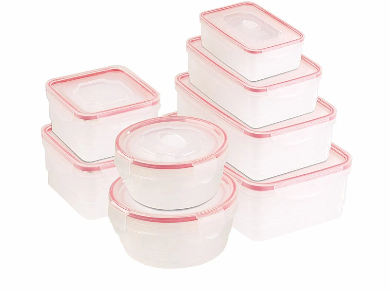 8 Boîtes De Conservation Hermétiques Avec Couvercles