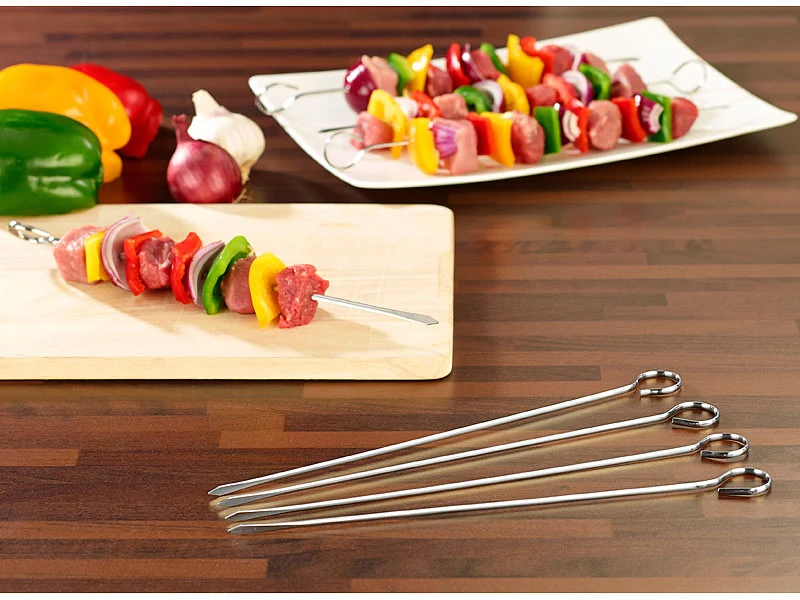 8 Piques à Brochettes En Acier Inoxydable – Image 2