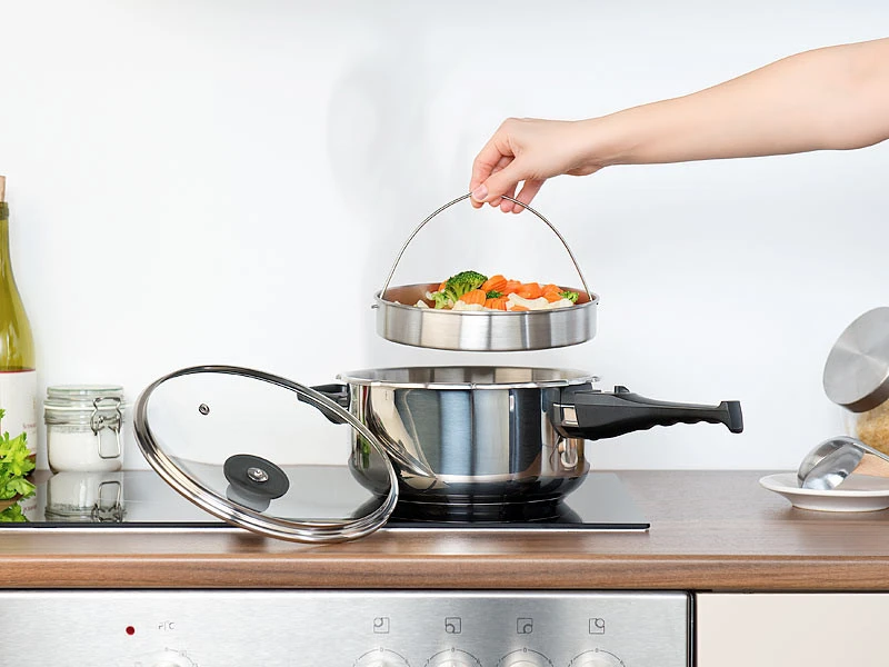 Accessoires De Cuisson Vapeur Avec Couvercle En Verre, Panier à étuver Et Support – Image 8