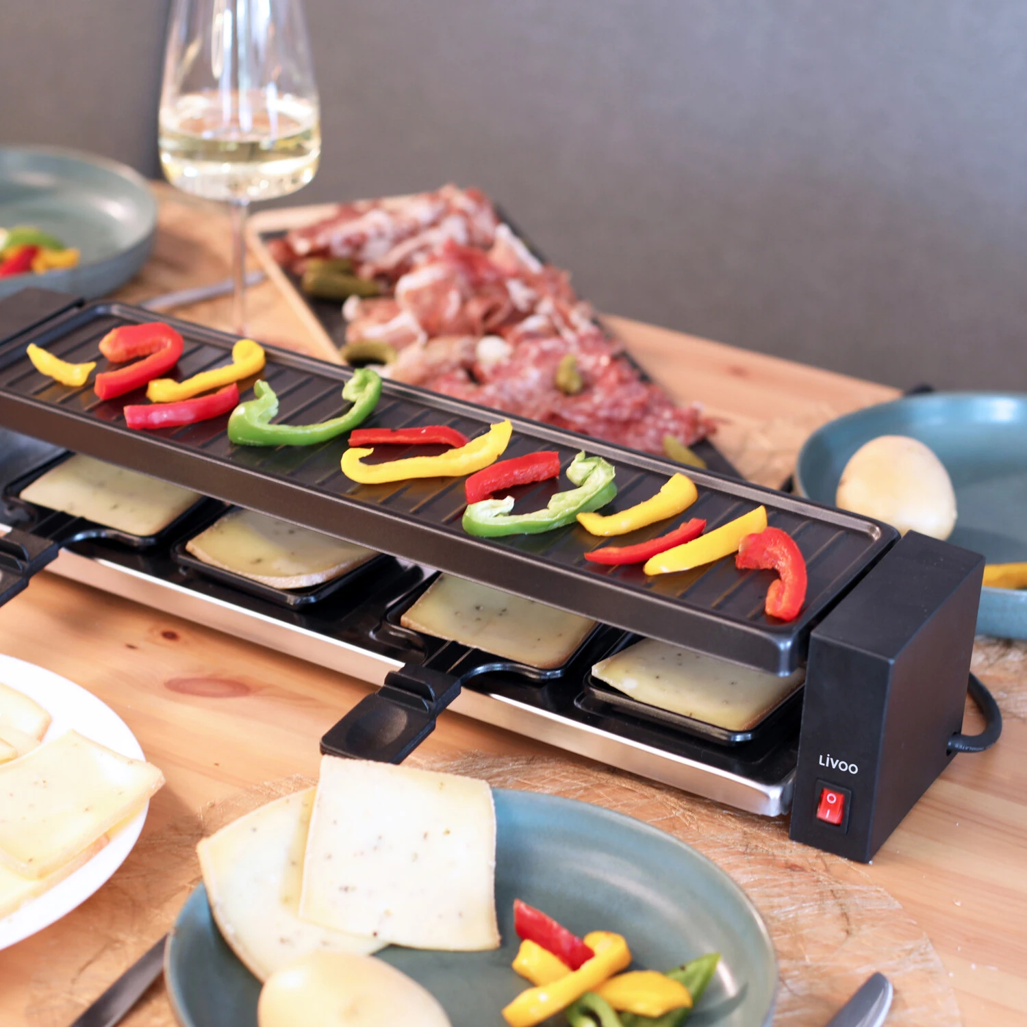 LIVOO Appareil Ă Raclette 4 Personnes Avec Gril â Image 5