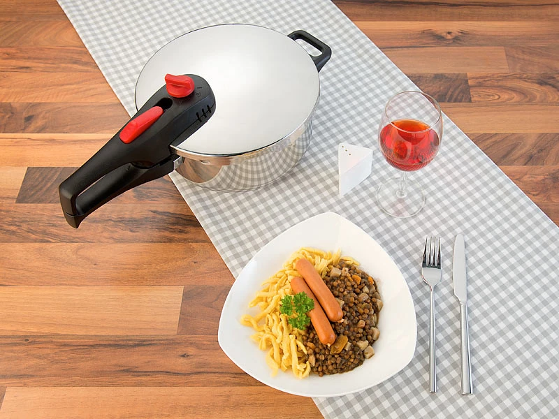 Autocuiseur En Acier Inoxydable Avec 2 Niveaux De Pression Jusqu'Ă 90 KPa - 4 L â Image 4