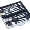 Couverts à Barbecue En Acier Inoxydable Avec Coffret En Aluminium, 14 Pièces
