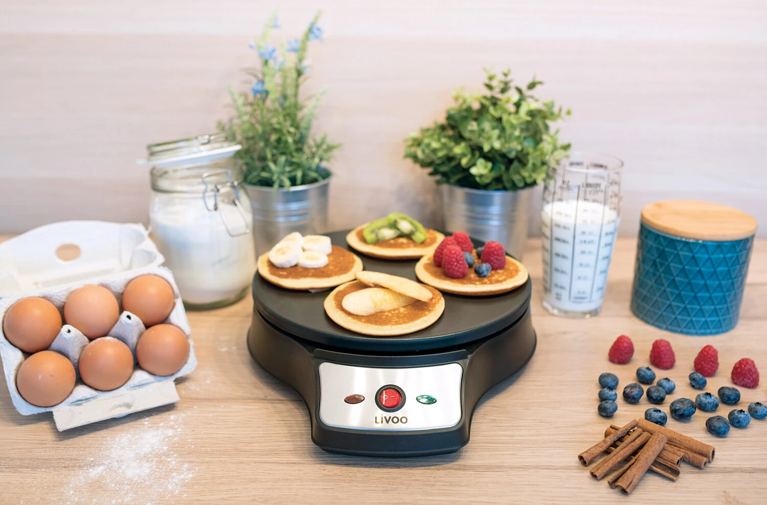 LIVOO Crêpière électrique 2 En 1 Mini Kitchen DOC143 – Image 3