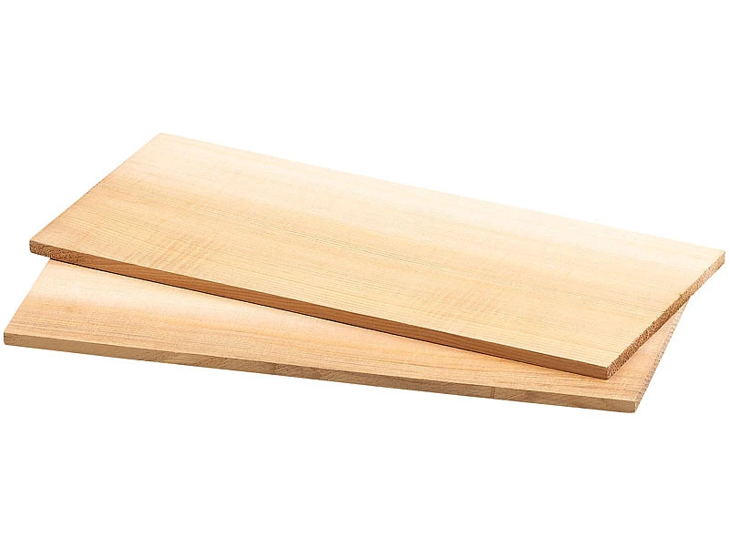 Ensemble De 2 Planches à Fumer En Bois De Cèdre Avec Plaque En Métal – Image 7