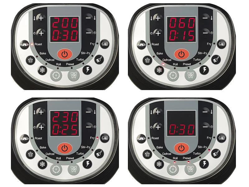 Four à Convection Halogène 10 L / 1200 W Avec 6 programmes Et accessoires HK-10 – Image 3