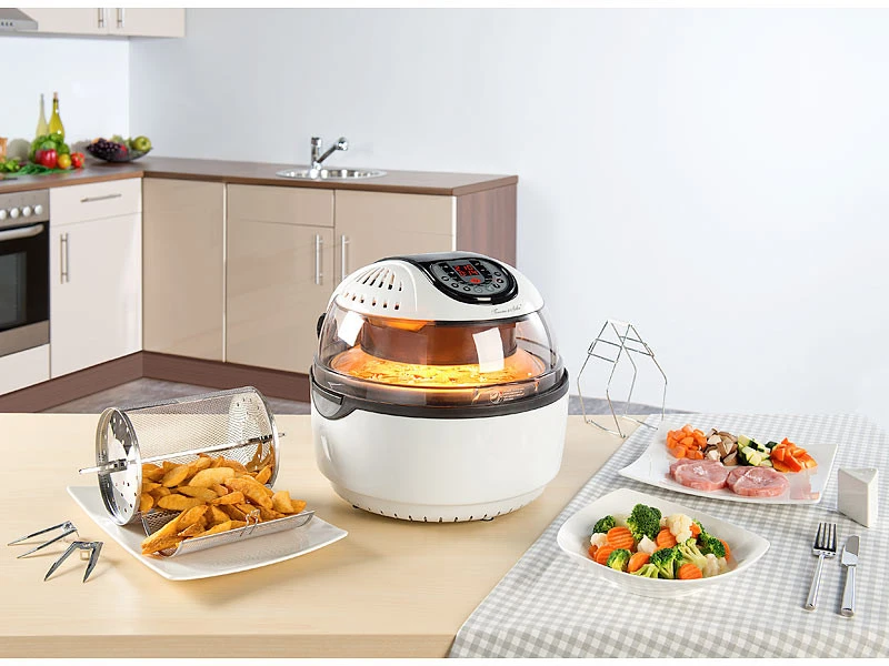 Four à Convection Halogène 10 L / 1200 W Avec 6 programmes Et accessoires HK-10 – Image 5