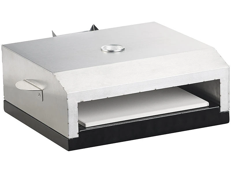 Four à Pizza Pour Barbecue Avec Pierre De Cuisson Et Thermomètre Intégré – Image 2