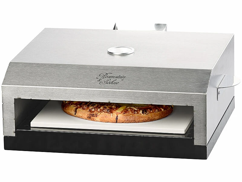 Four à Pizza Pour Barbecue Avec Pierre De Cuisson Et Thermomètre Intégré – Image 4