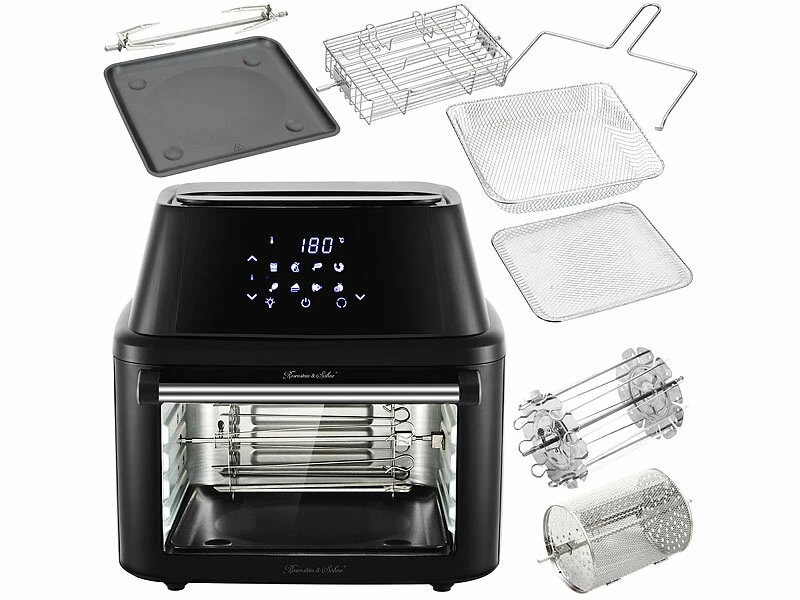 Friteuse Numérique XXXL à Air Chaud & Four Chaleur Tournante Avec Accessoires – Image 6