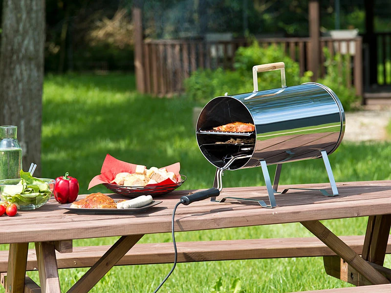 Fumoir électrique De Table En Acier Inoxydable 1100 W / Jusqu'à 250 °C – Image 12