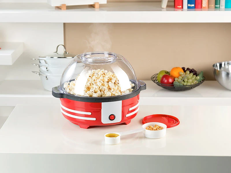 Machine à Pop-corn Rétro 850 W Avec Mélangeur Et Revêtement Antiadhésif – Image 5