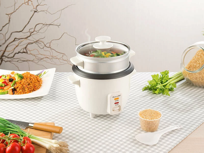 Mini Cuiseur à Riz Avec Panier Vapeur Et Mode Maintien Au Chaud, 0,5 L, 350 W – Image 4