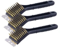 Pearl 3 Brosses Métalliques Pour Barbecue Avec Grattoir En Acier