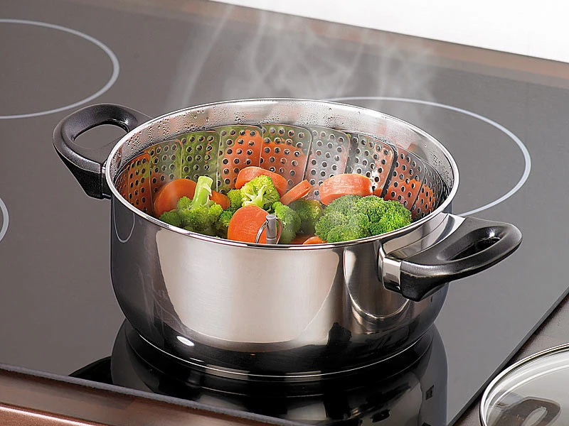 2 Paniers Ajustables Pour Cuisson Vapeur â Image 3