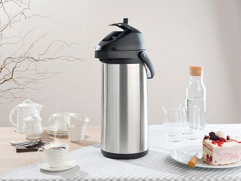 2 Pichets Isothermes à Double Paroi En Acier Inoxydable - 5 L – Image 4