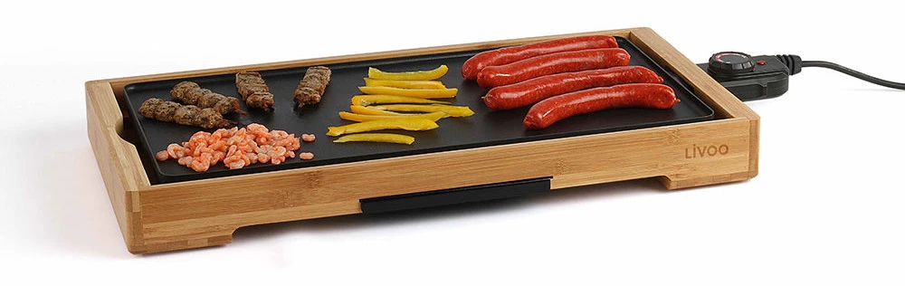 LIVOO Plancha Avec Habillage Bambou 2200 W DOC202 – Image 2