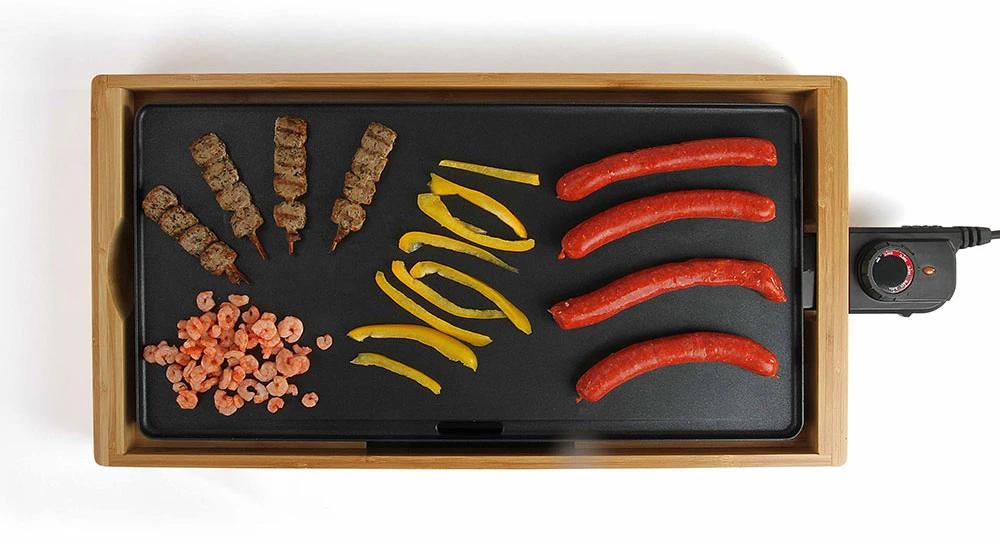 LIVOO Plancha Avec Habillage Bambou 2200 W DOC202 – Image 3