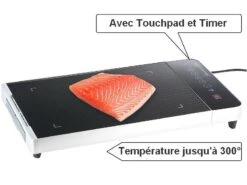 Plancha Vitrocéramique Tactile Avec Minuteur 800W