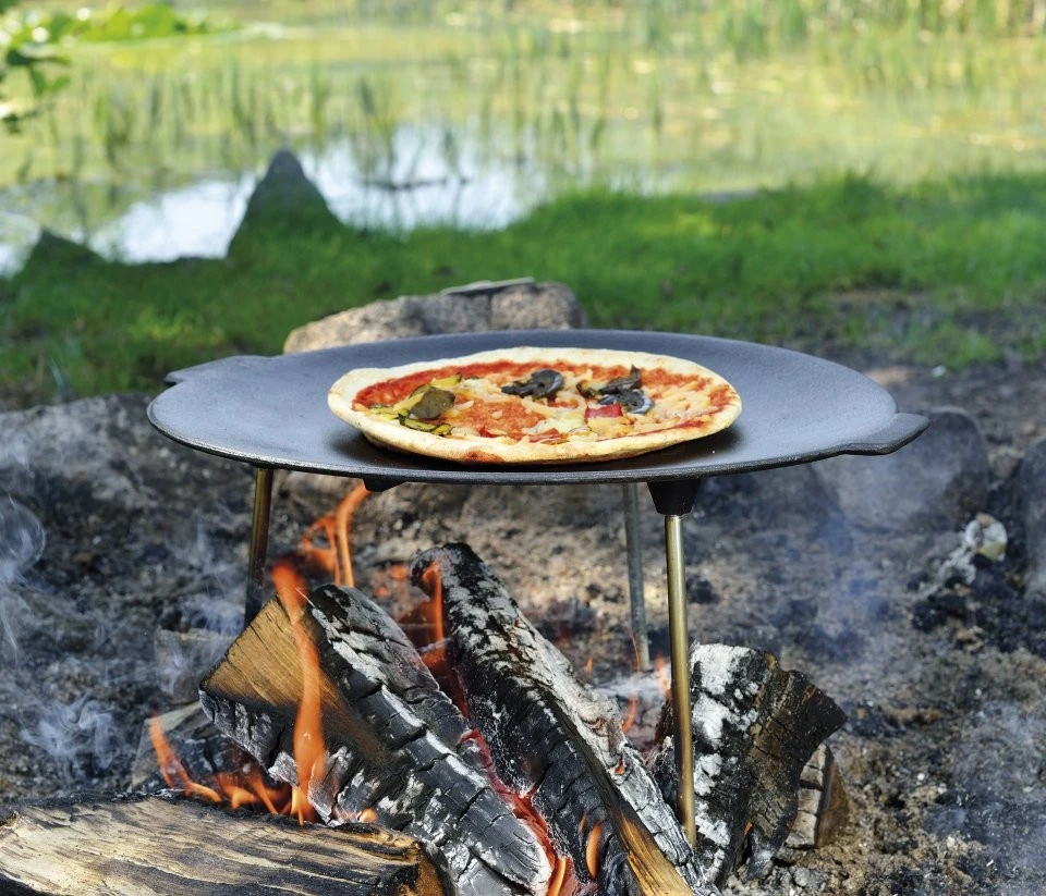 2 Planchas En Fonte Pour Camping, Barbecues Et Pique Nique – Image 5