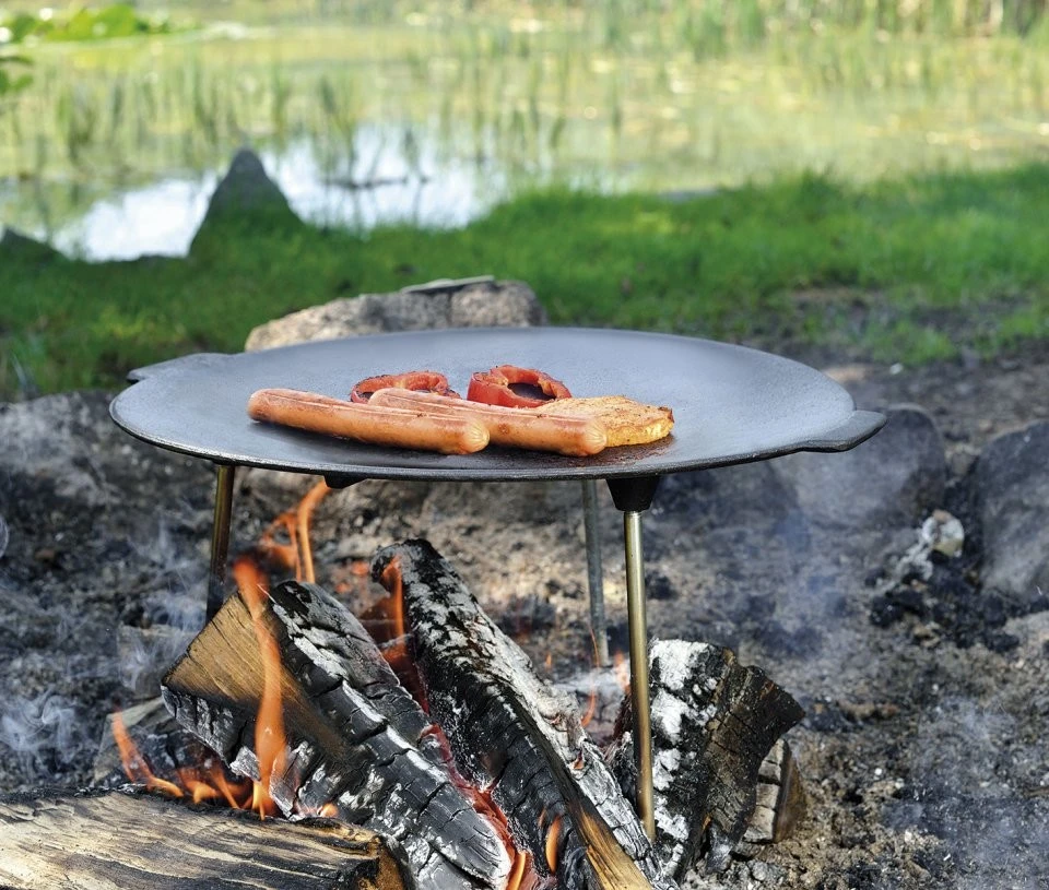 2 Planchas En Fonte Pour Camping, Barbecues Et Pique Nique – Image 6