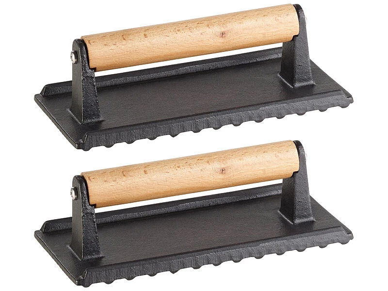 Presse-viande & Presse-burger En Fonte émaillée - X2