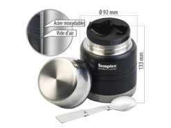 Récipient Isotherme à Double Paroi 350 ml Avec Cuillère