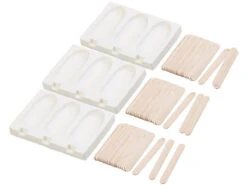 3 Moules En Silicone 80 ml Et 72 bâtonnets - Pour 3 Glaces